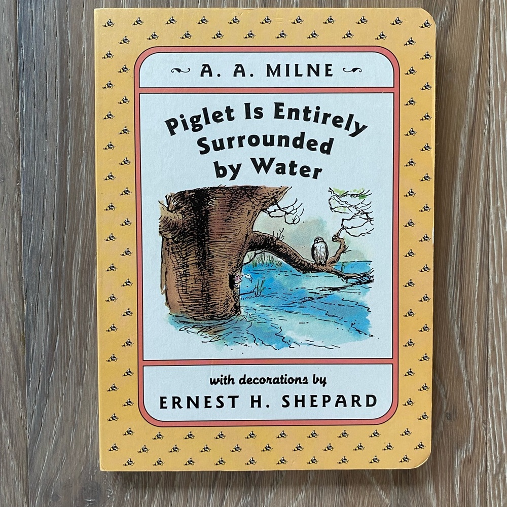 3/$20 💕 PIGLET IN WATER Classic Pooh Board book